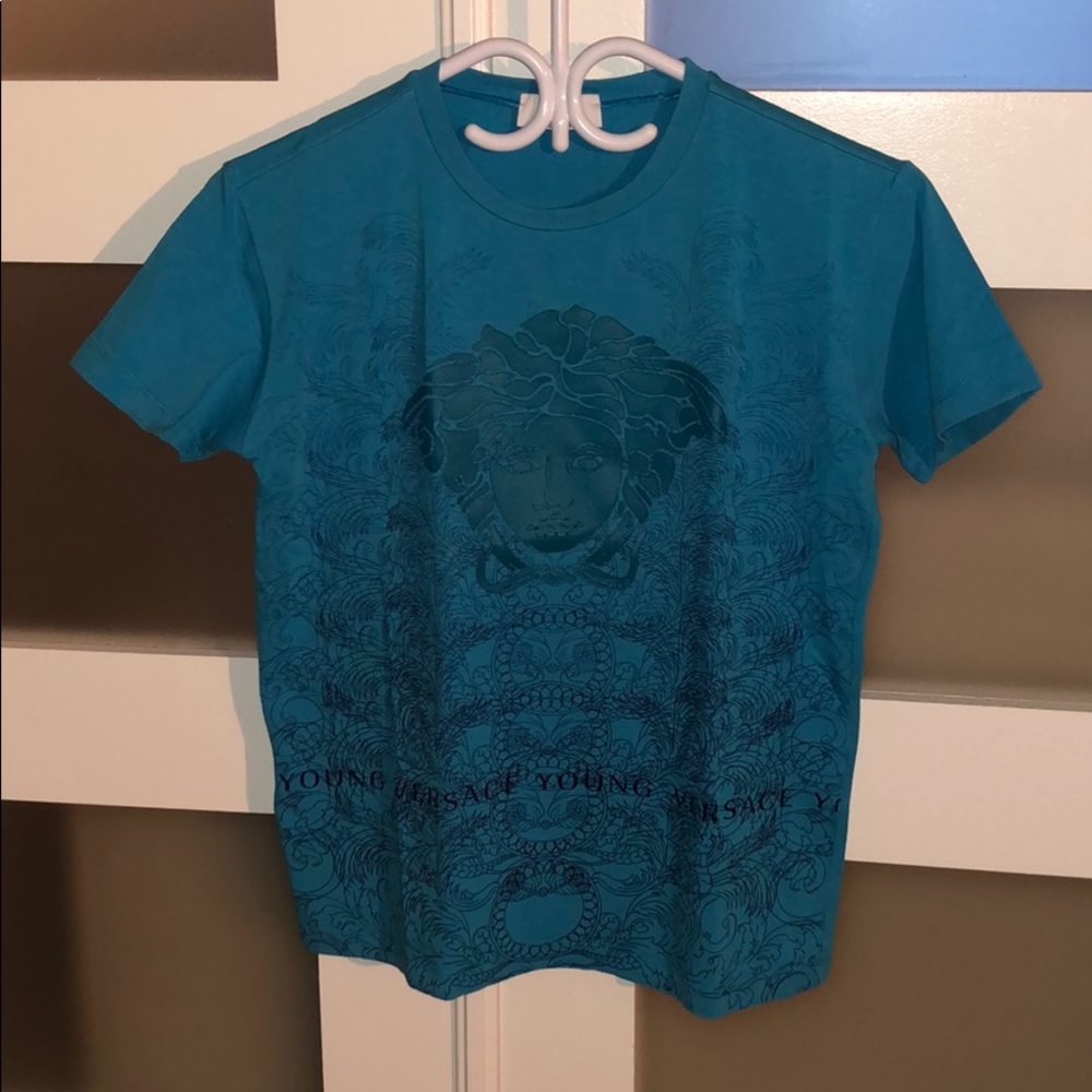 ⚜️Flash Sale⚜️Blue/turquoise Versace Shirt Medusa - Picture 1 of 3